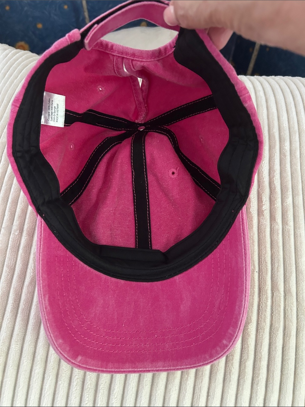 Girls' Pink Embroidered Cat Baseball Cap - Picture 4 of 6